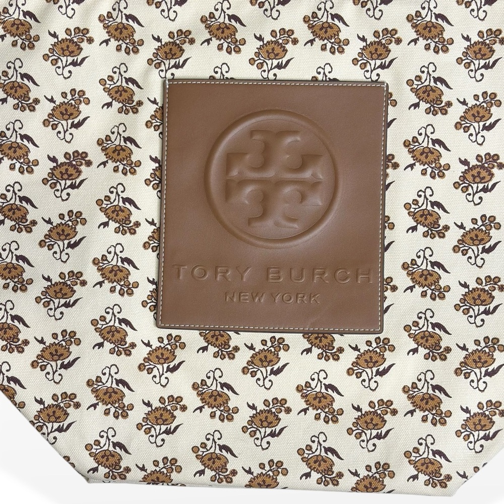 TORY BURCH Gracie Reversible Printed Canvas Tote - Curly Ditsy - Picture 10 of 16